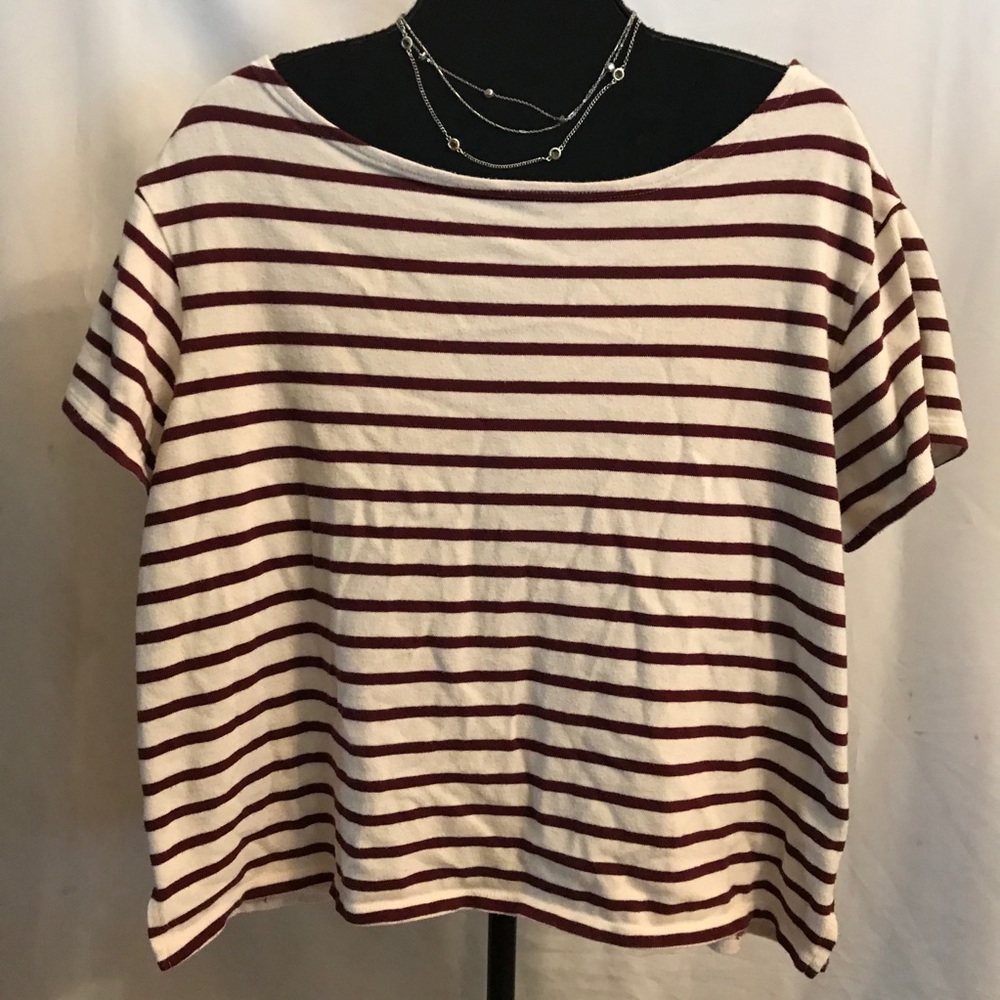 Old Navy Red & White Striped Top